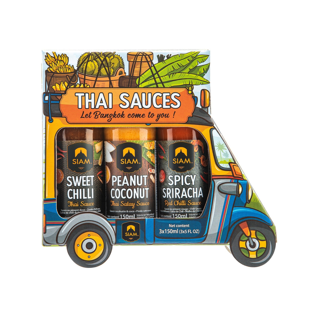 Thai Sauces Tuk Tuk gift box 3x150ml – SIAM THAILAND USA